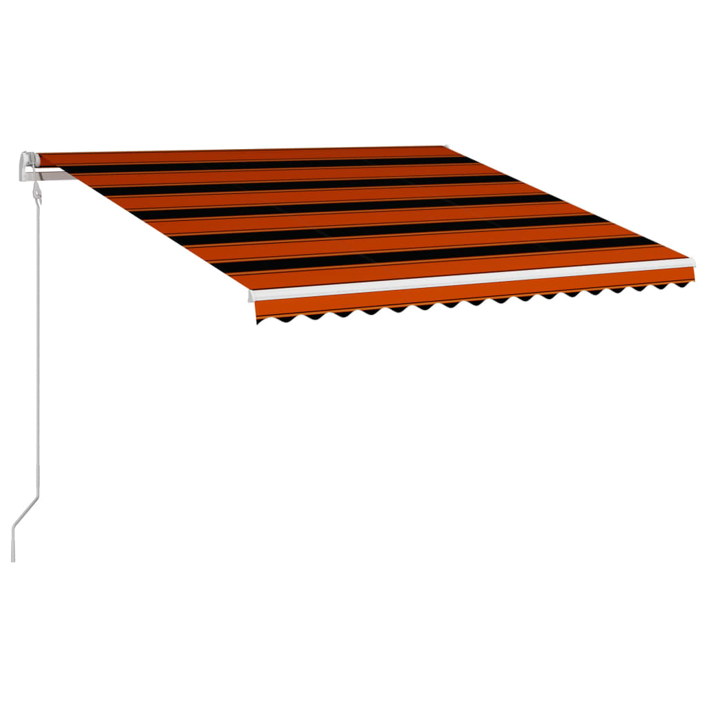 vidaXL Markis automatiskt infällbar 400x300 cm orange och brun