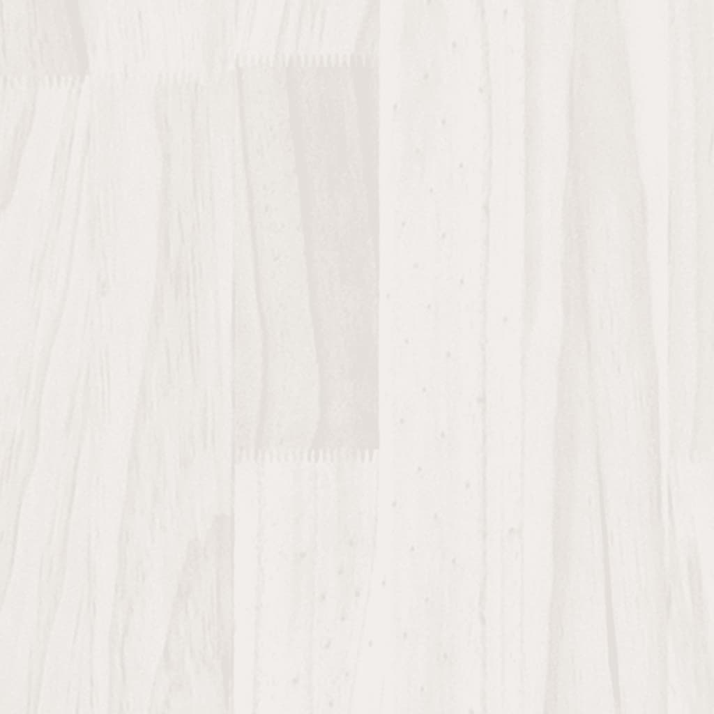 vidaXL Sängram vit massivt trä 90x190 cm enkelsäng