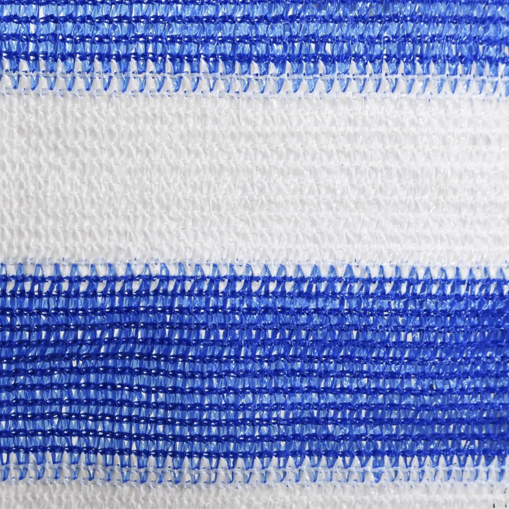 vidaXL Balkongskärm blå och vit 90x500 cm HDPE