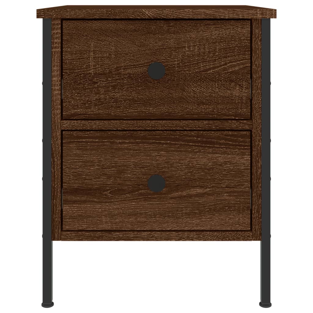 vidaXL Sängbord brun ek 40x42x50 cm konstruerat trä