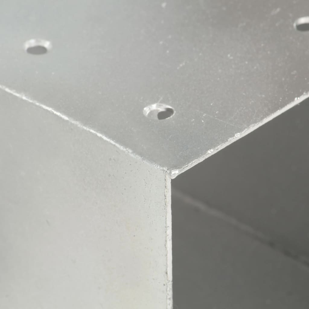 vidaXL Stolpbeslag X-form galvaniserad metall 81x81 mm