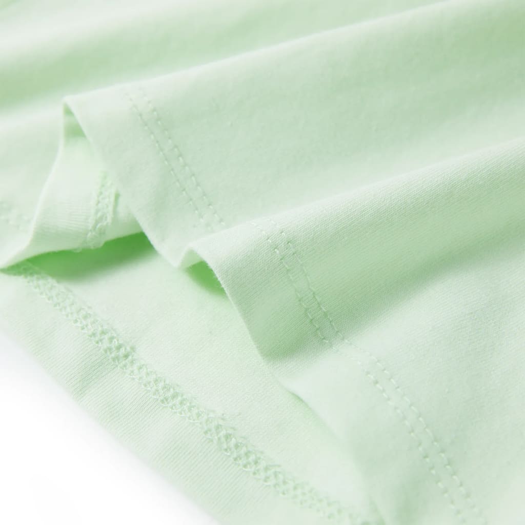 T-shirt med formade ärmar för barn mjuk grön 116