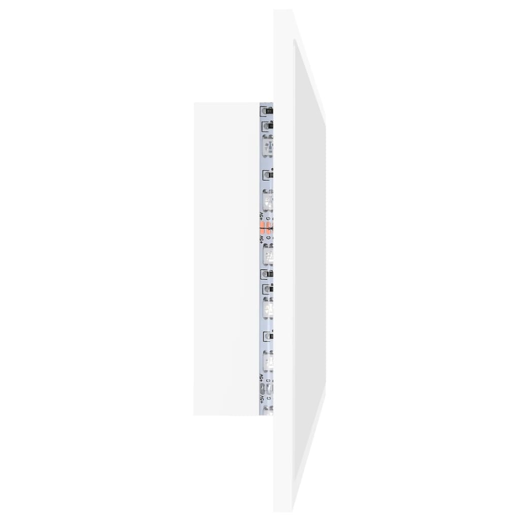 vidaXL Badrumsspegel med LED vit 80x8,5x37 cm akryl