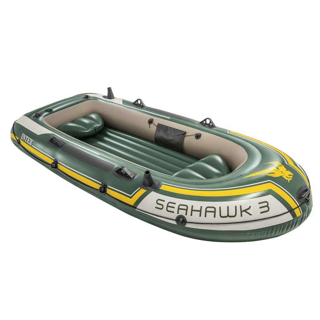 Intex Uppblåsbar båt Seahawk 3 med båtmotor och fäste