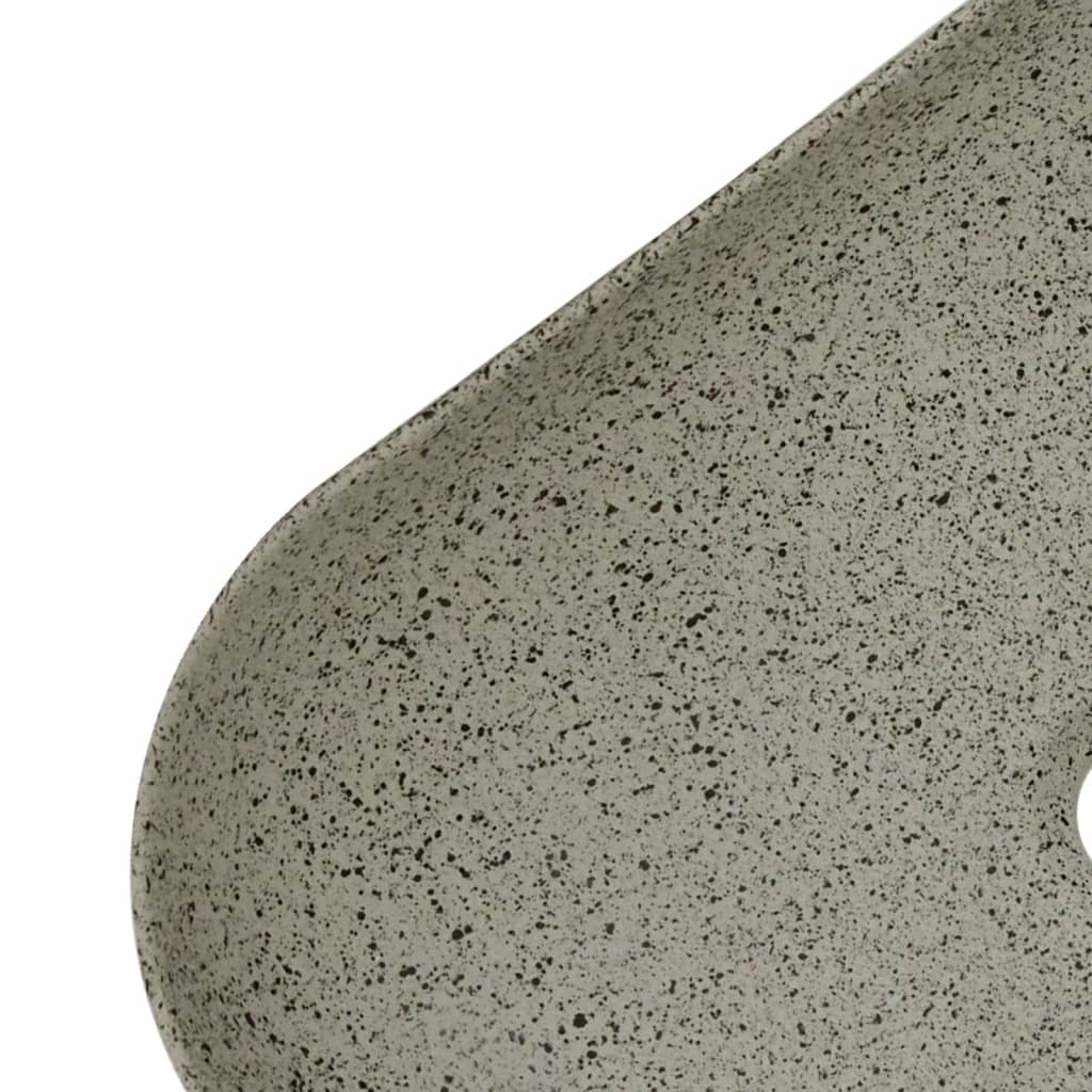 vidaXL Handfat grå rektangulär 48x37,5x13,5 cm keramik