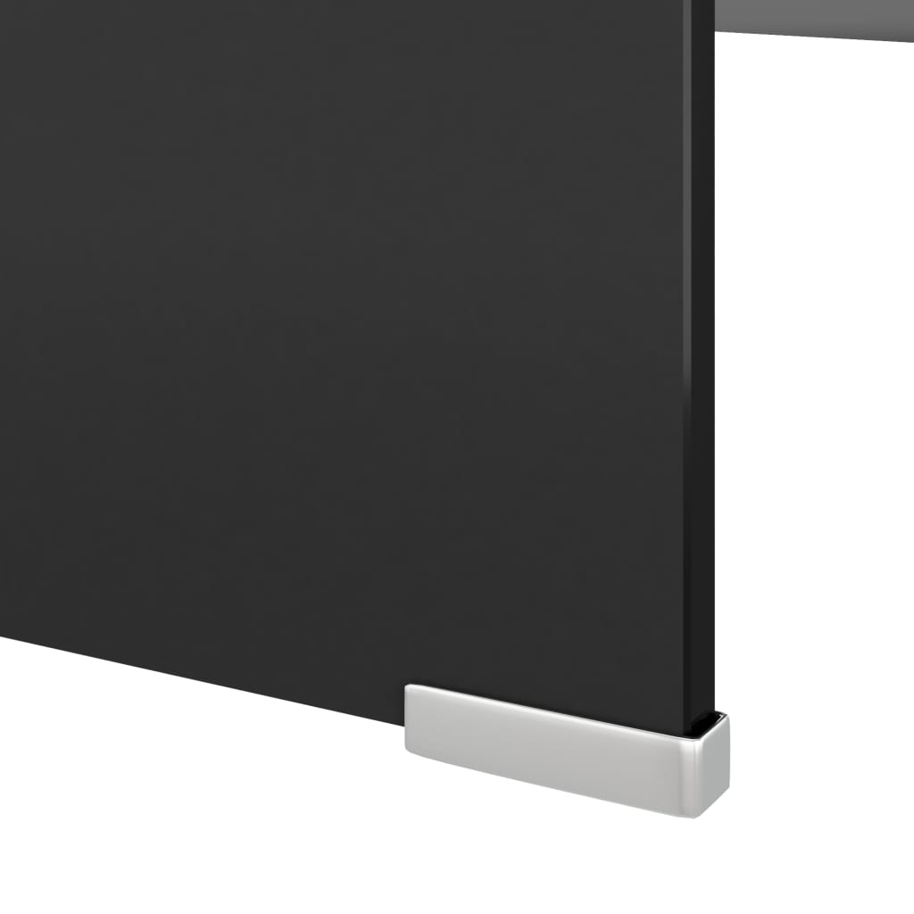 vidaXL TV-bord glas svart 120x30x13 cm