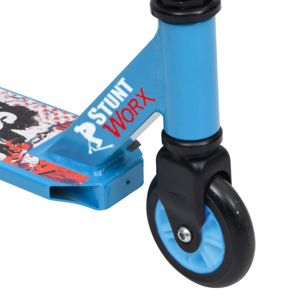 vidaXL Sparkcykel med aluminiumstyre blå