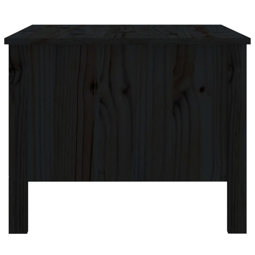 vidaXL Soffbord svart 100x50x40 cm massiv furu