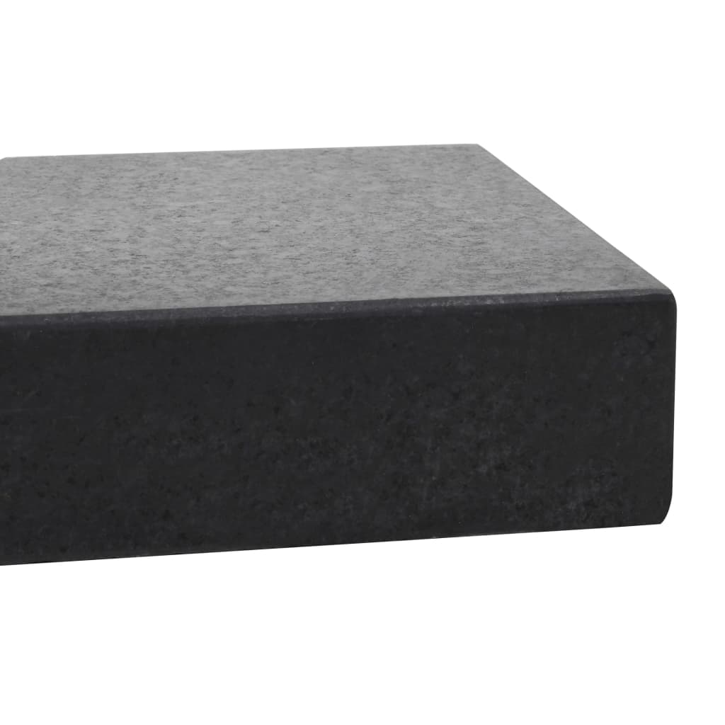 vidaXL Parasollfot granit 25 kg rektangulär svart