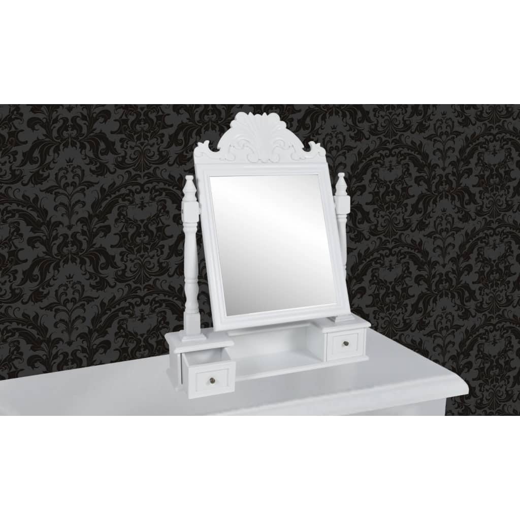 vidaXL Bordsspegel med justerbar rektangulär spegel MDF