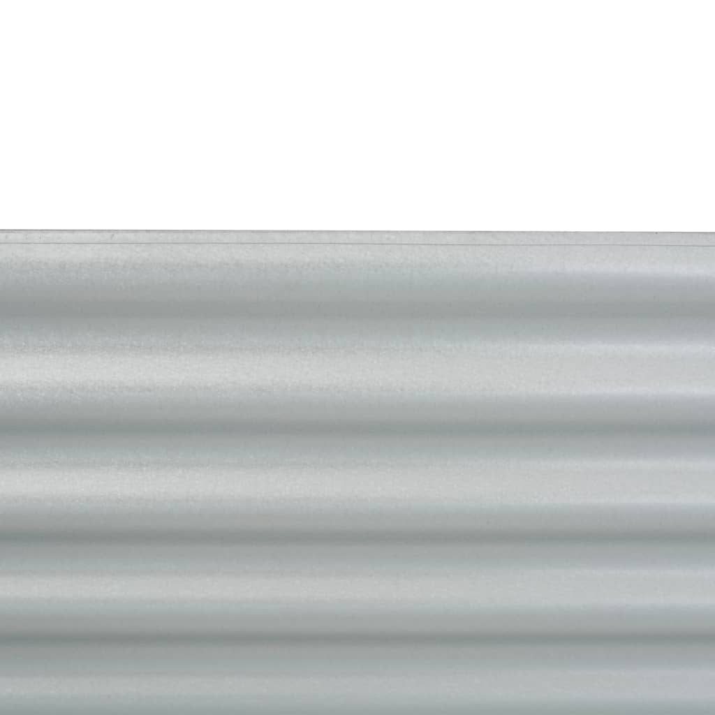 vidaXL Odlingslåda upphöjd galvaniserat stål 160x80x44 cm silver