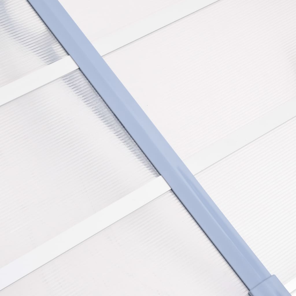 vidaXL Entrétak grå och transparent 152,5x90 cm polykarbonat