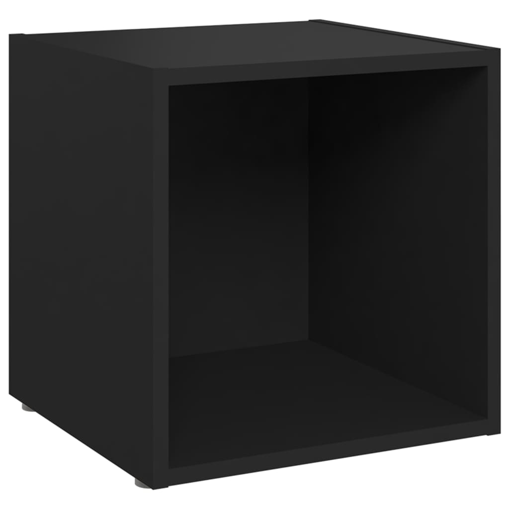 vidaXL TV-bänk 4 st svart 37x35x37 cm konstruerat trä
