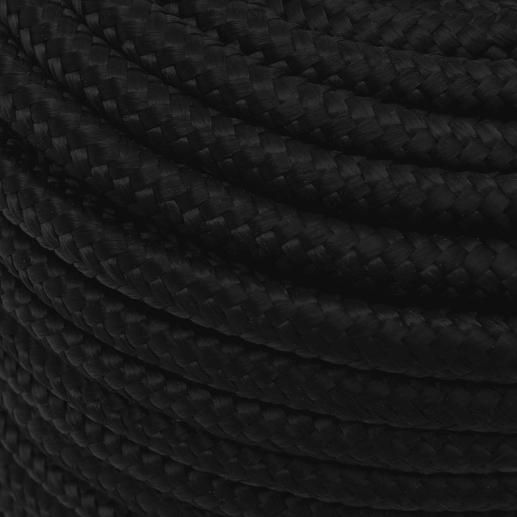 vidaXL Rep svart 14 mm 50 m polyester