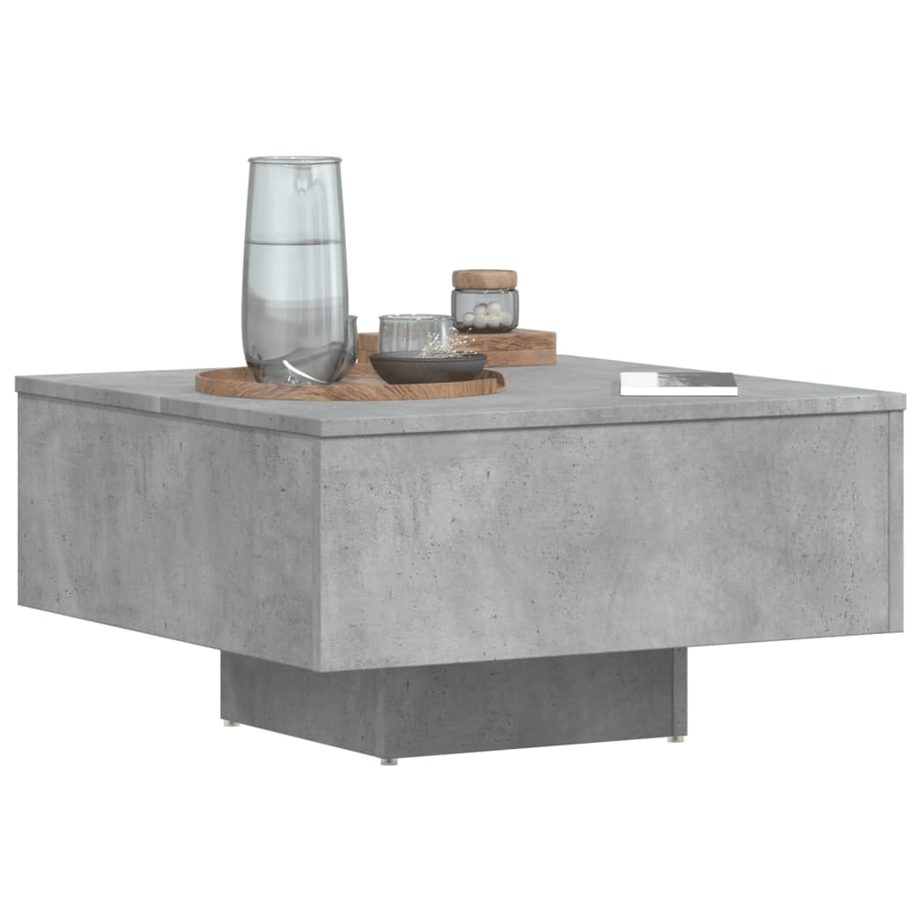 vidaXL Soffbord betonggrå 60x60x31,5 cm spånskiva