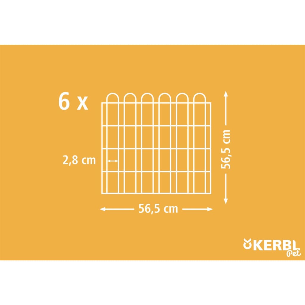 Kerbl Kaninhage sexkantig 56,5x56,5 cm krom