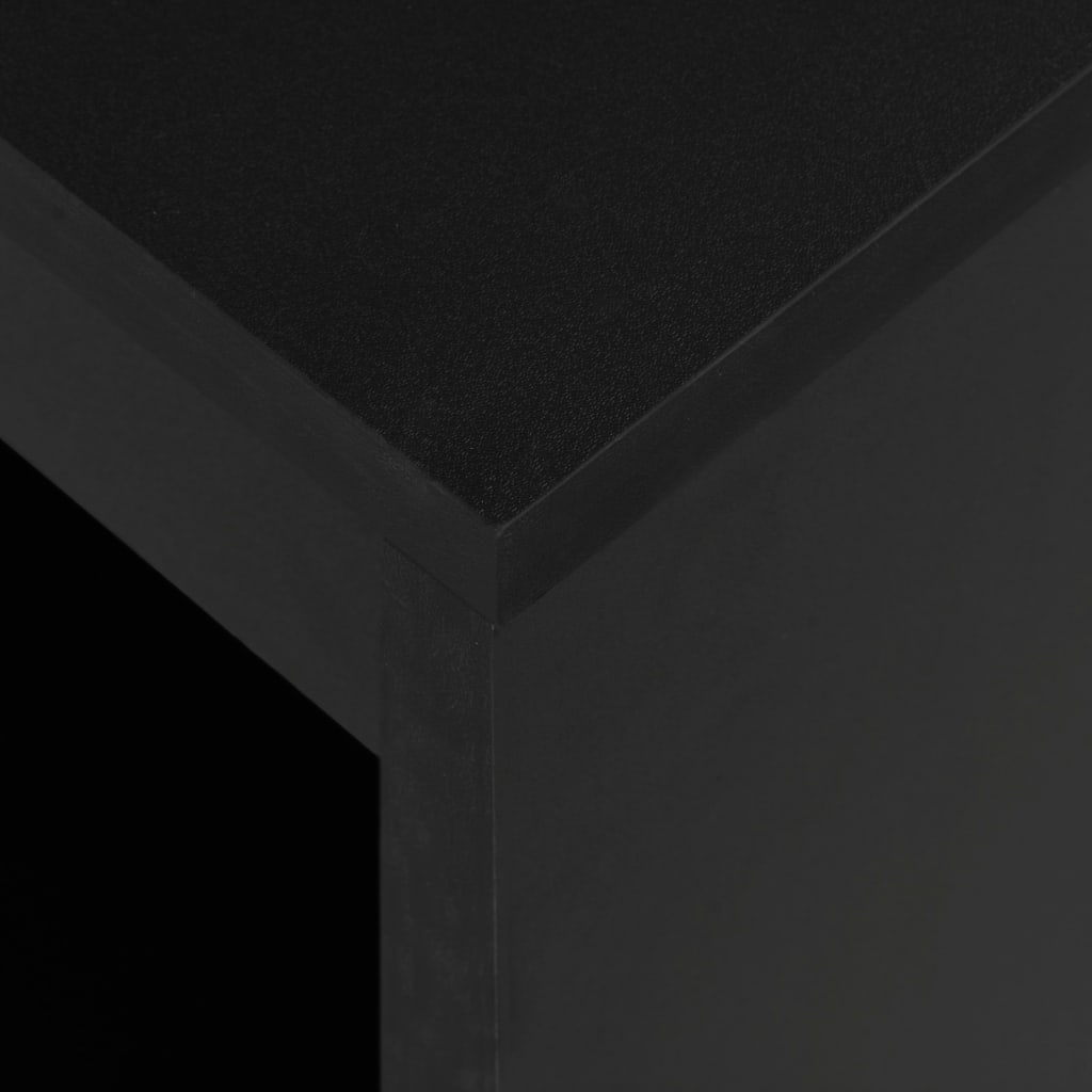 vidaXL Barbord med hylla svart 110x50x103 cm