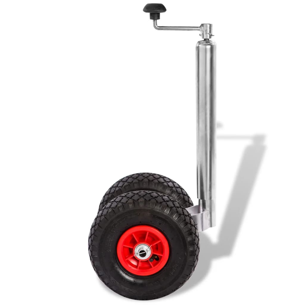 vidaXL Stödhjul för släp med 2 luftgummihjul 200 kg