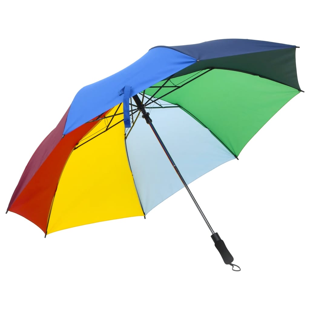vidaXL Paraply automatisk hopfällbart flerfärgad 124 cm