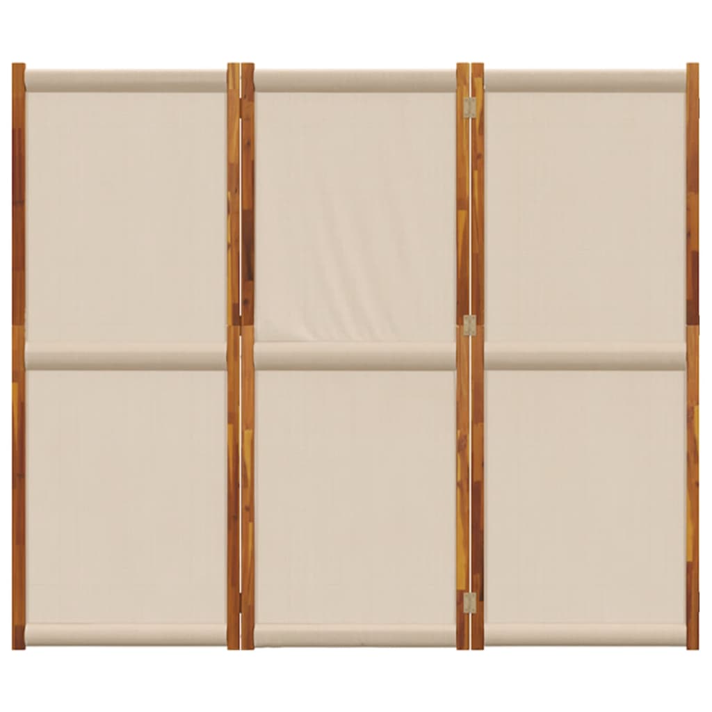 vidaXL Rumsavdelare 3 paneler taupe 210x180 cm