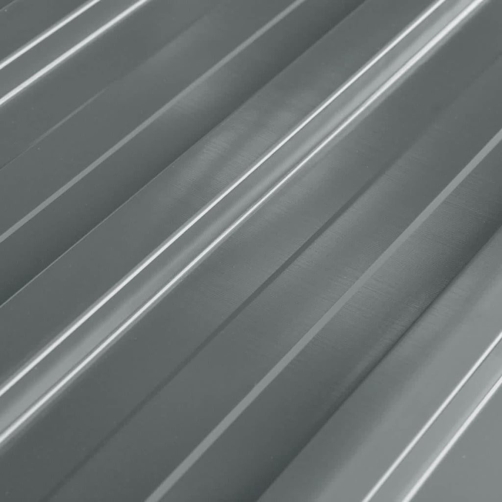 vidaXL Takprofiler 12 st galvaniserat stål grå