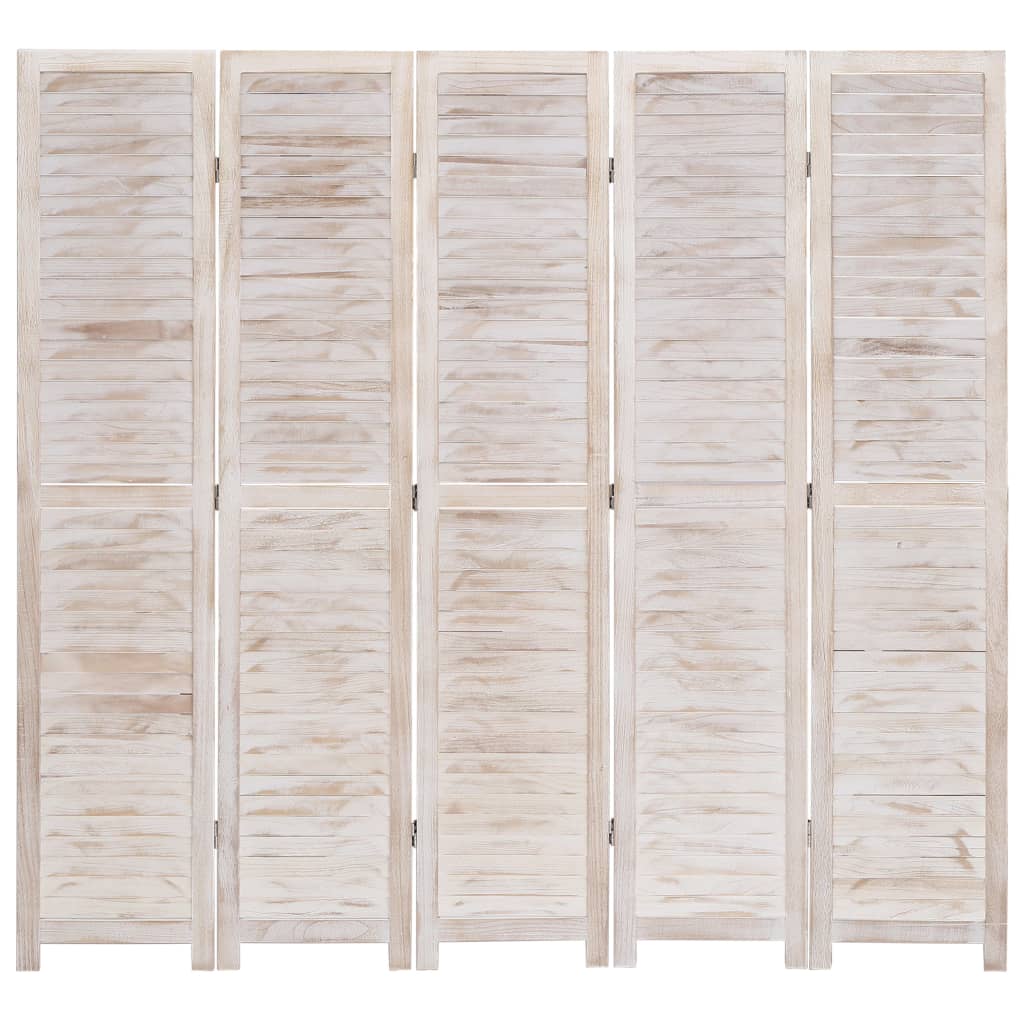 vidaXL Rumsavdelare 5 paneler 175x165 cm trä