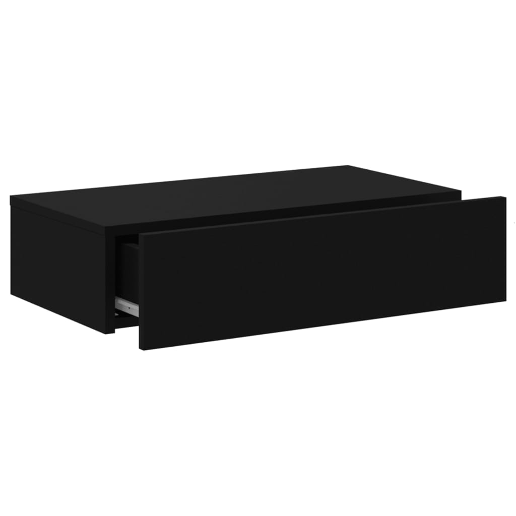 vidaXL Tv-bänk med LED-belysning svart 60x35x15,5 cm