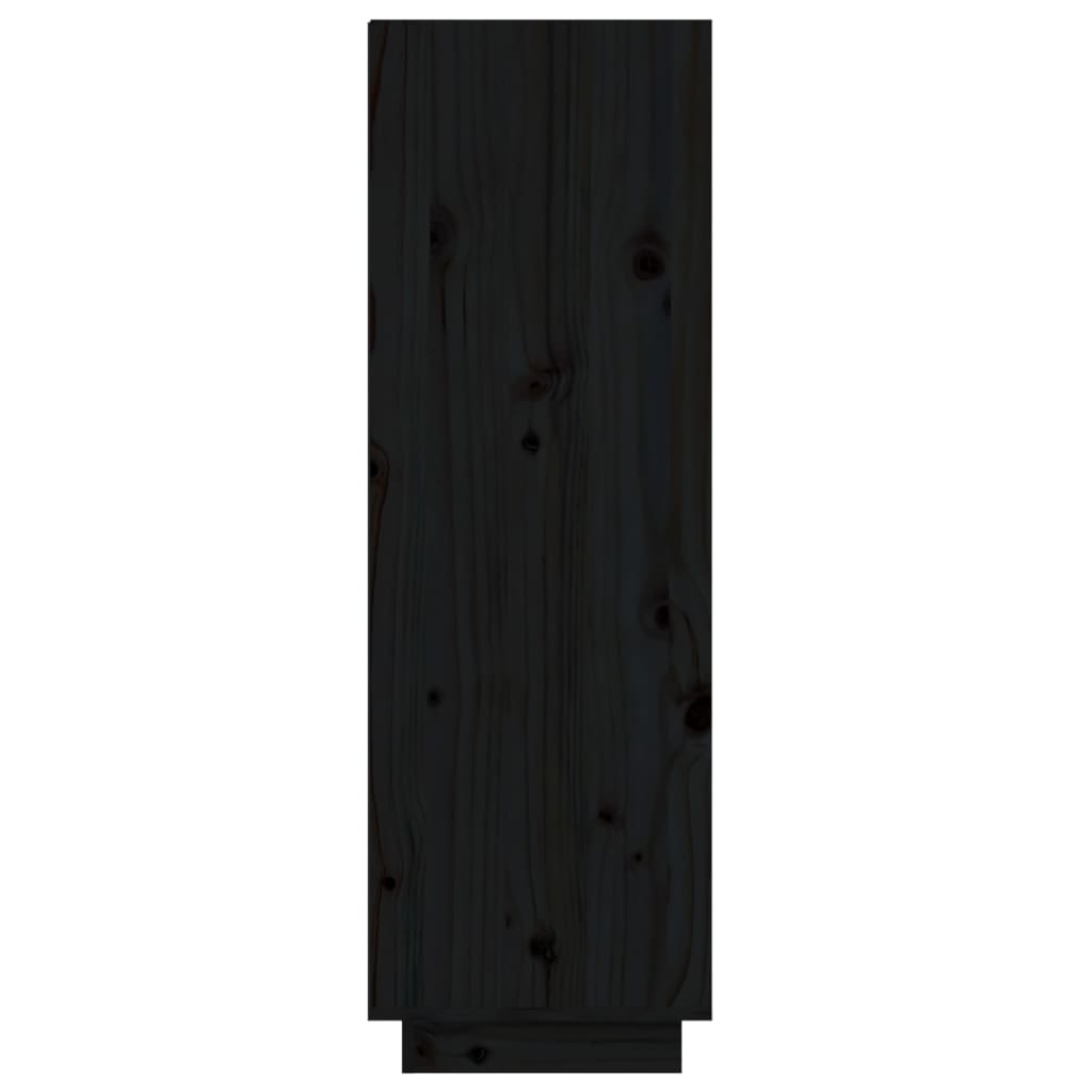 vidaXL Skoskåp svart 60x34x105 cm massiv furu