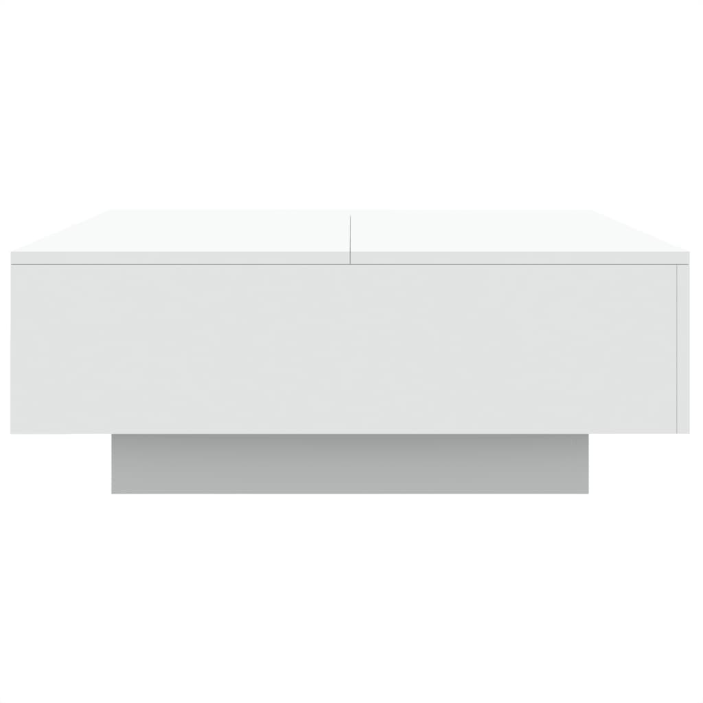 vidaXL Soffbord med LED vit 80x80x31 cm