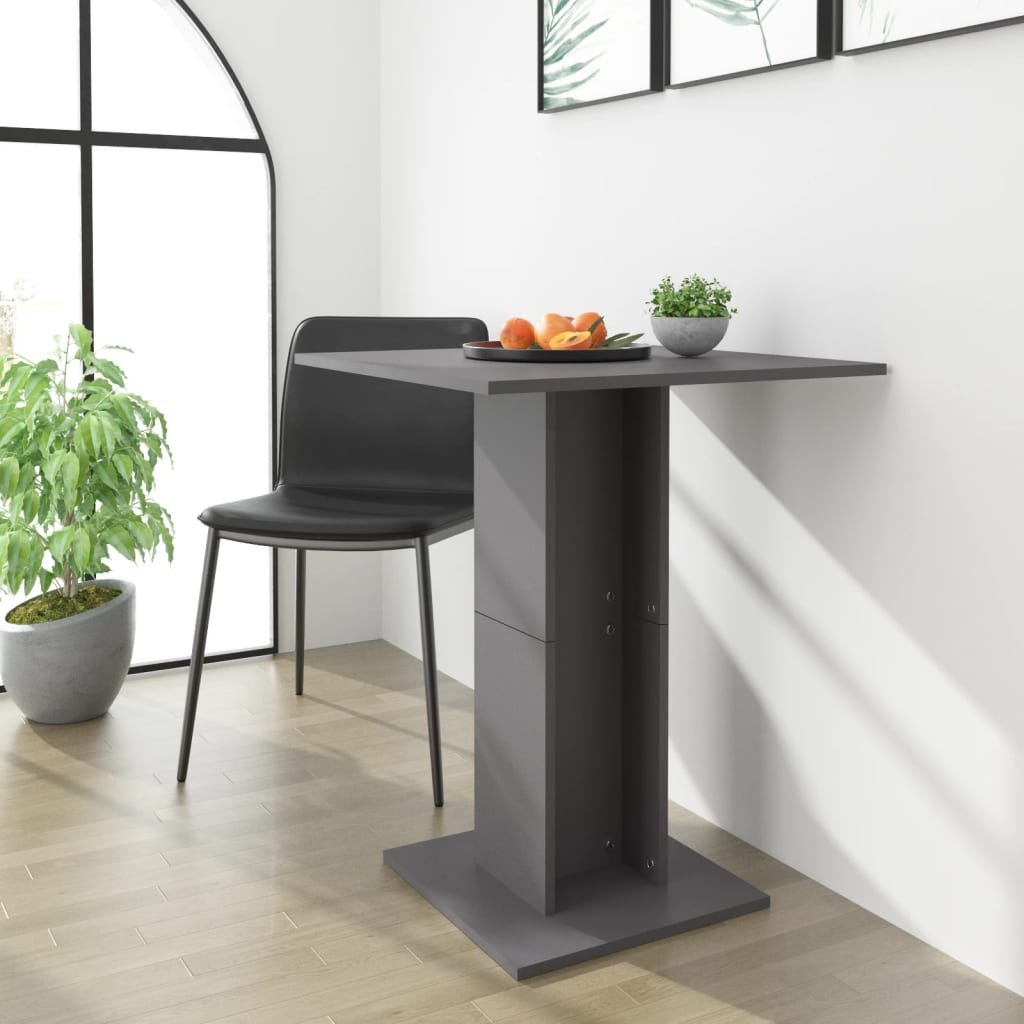 vidaXL Cafébord grå 60x60x75 cm konstruerat trä