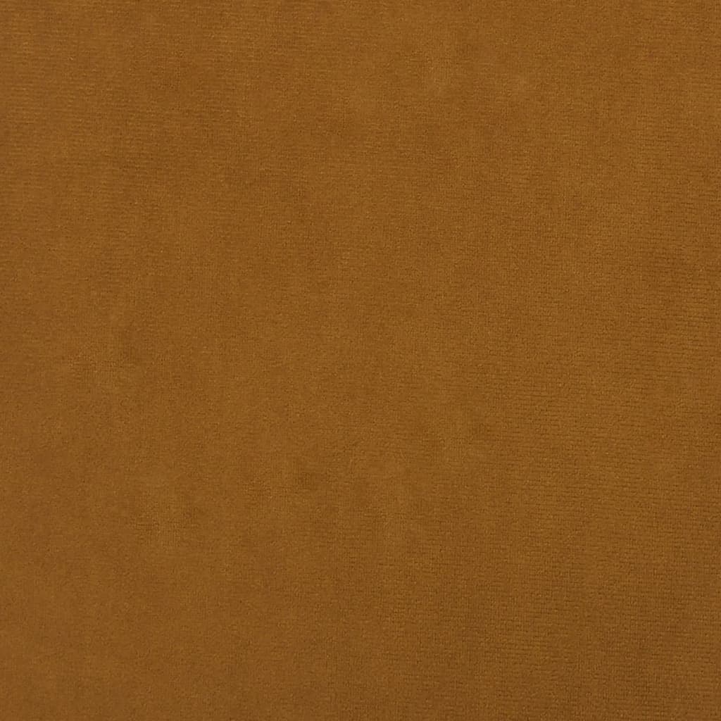 vidaXL Vilstol med fotpall brun sammet och PVC