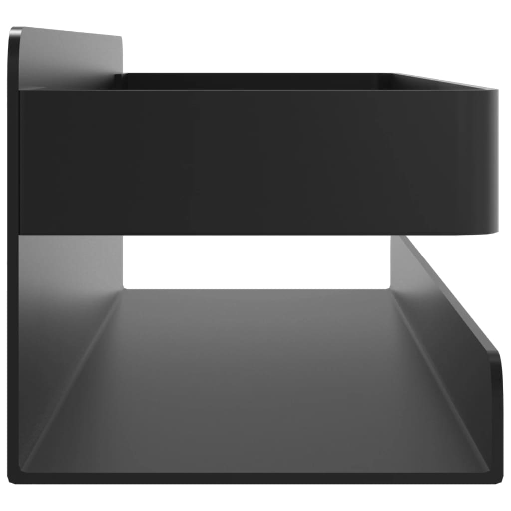 vidaXL Duschhylla matt svart 23x6,5x6 cm borstat 304 rostfritt stål