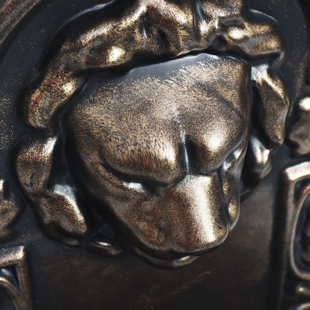 vidaXL Väggfontän lejonhuvud brons