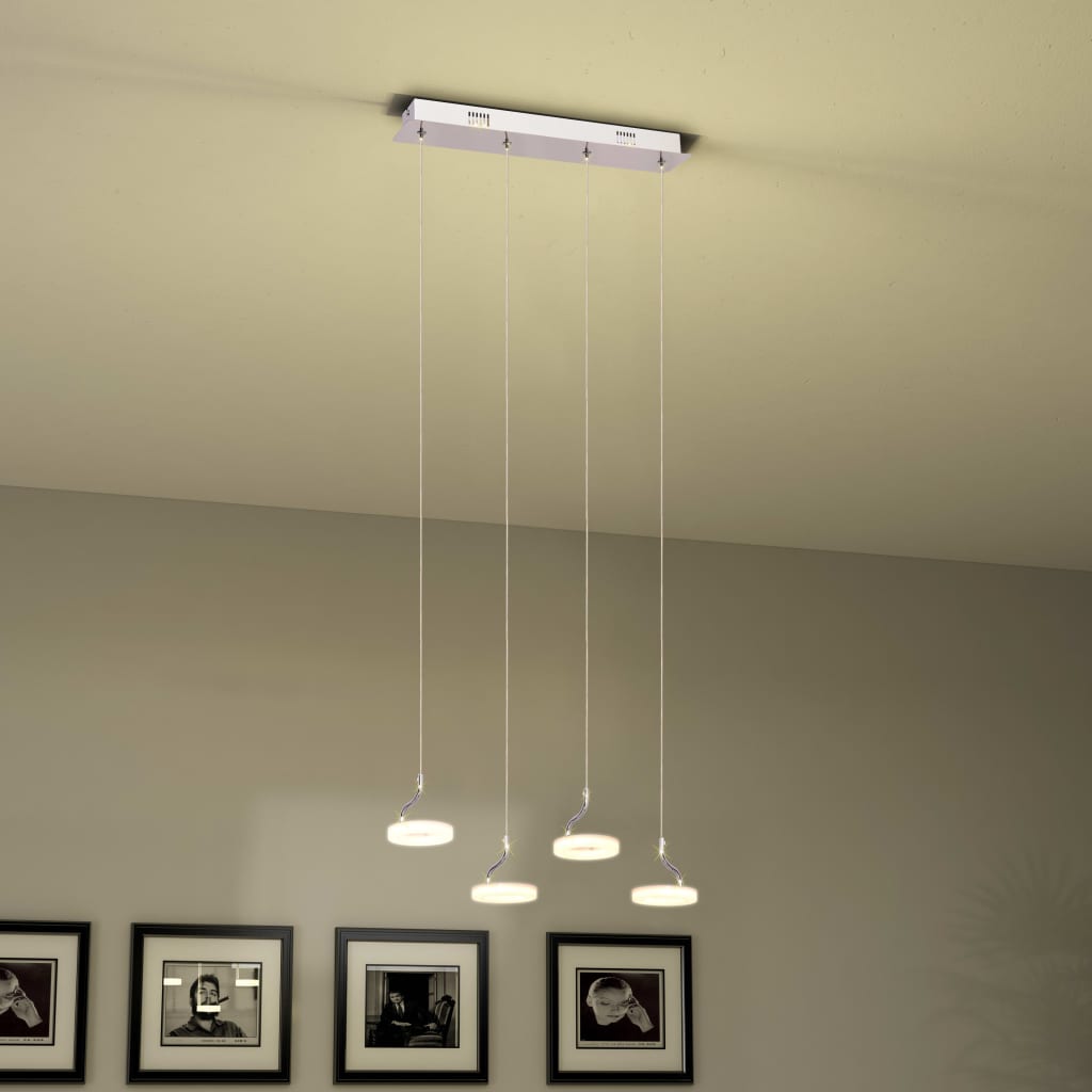 vidaXL LED Taklampa med 4 lampor varmvit