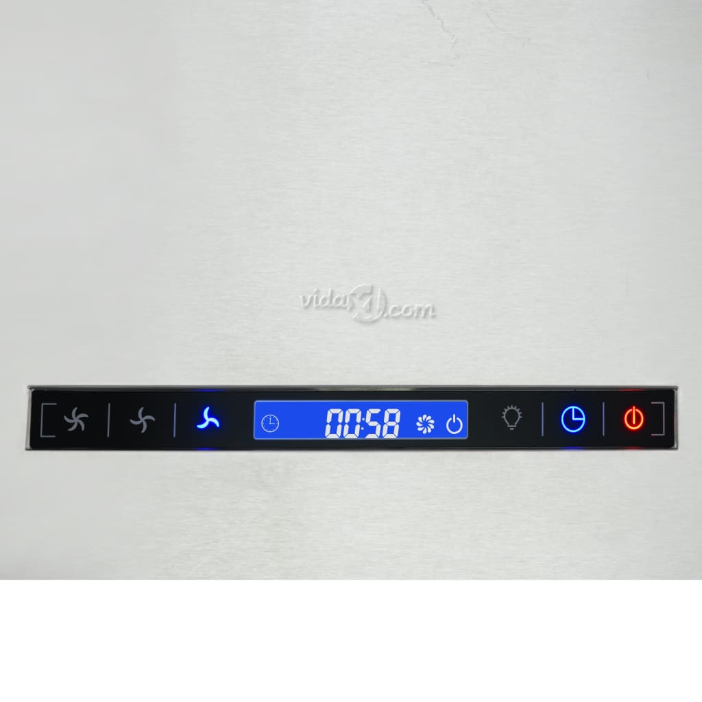 vidaXL Hängande köksfläkt touchsensor LCD 37 cm rostfritt stål