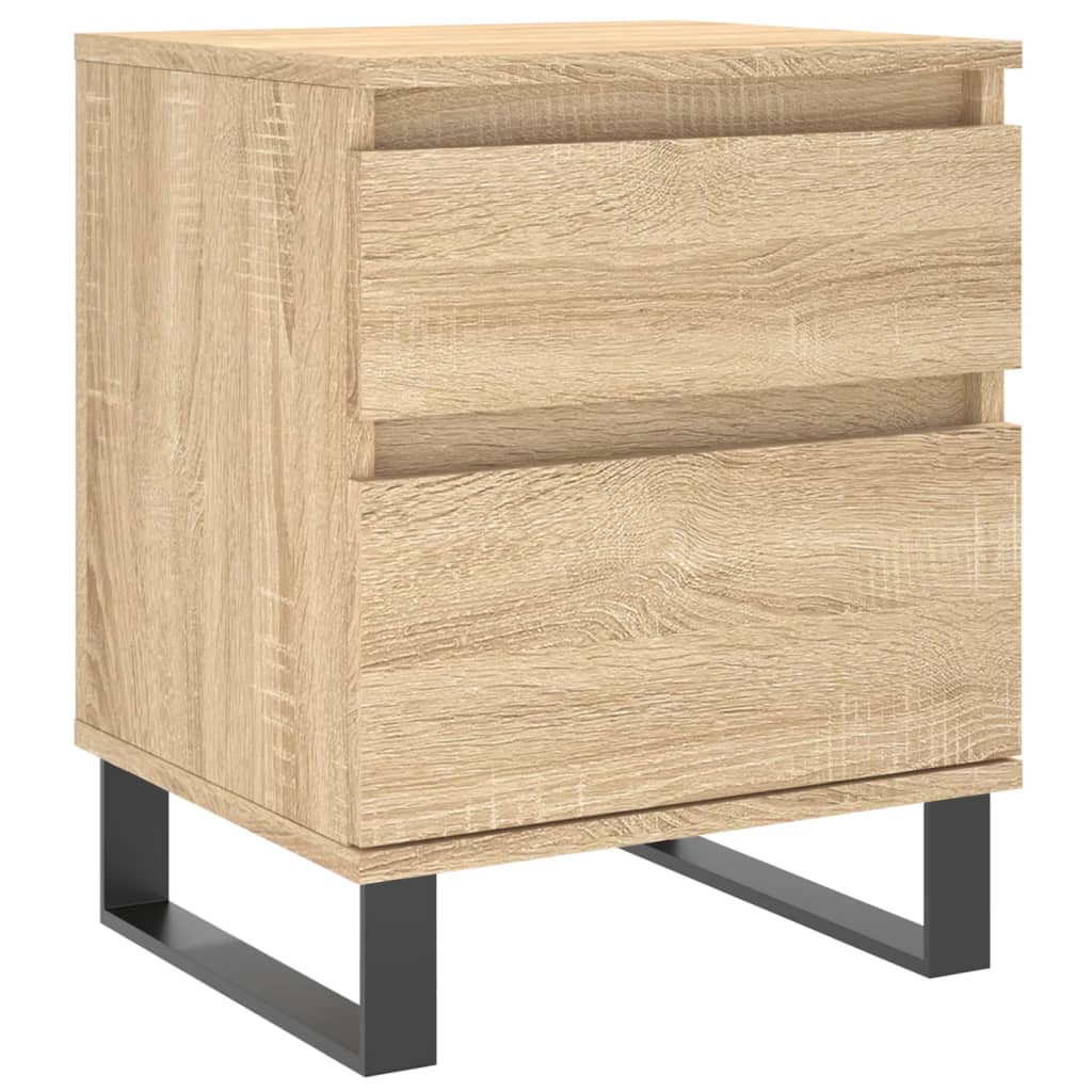 vidaXL Sängbord 2 st sonoma-ek 40x35x50 cm konstruerat trä