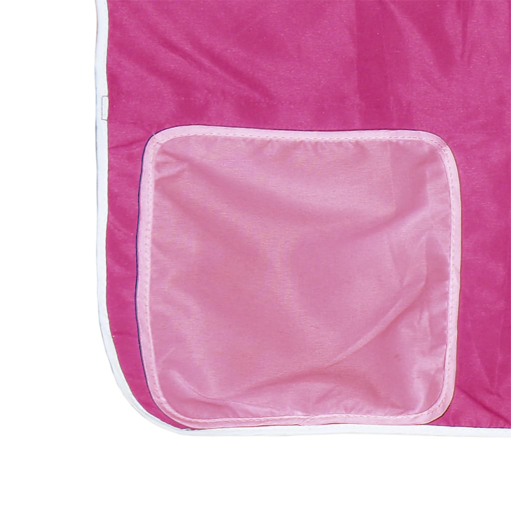 vidaXL Loftsäng med torn rosa 80x200 cm massiv furu