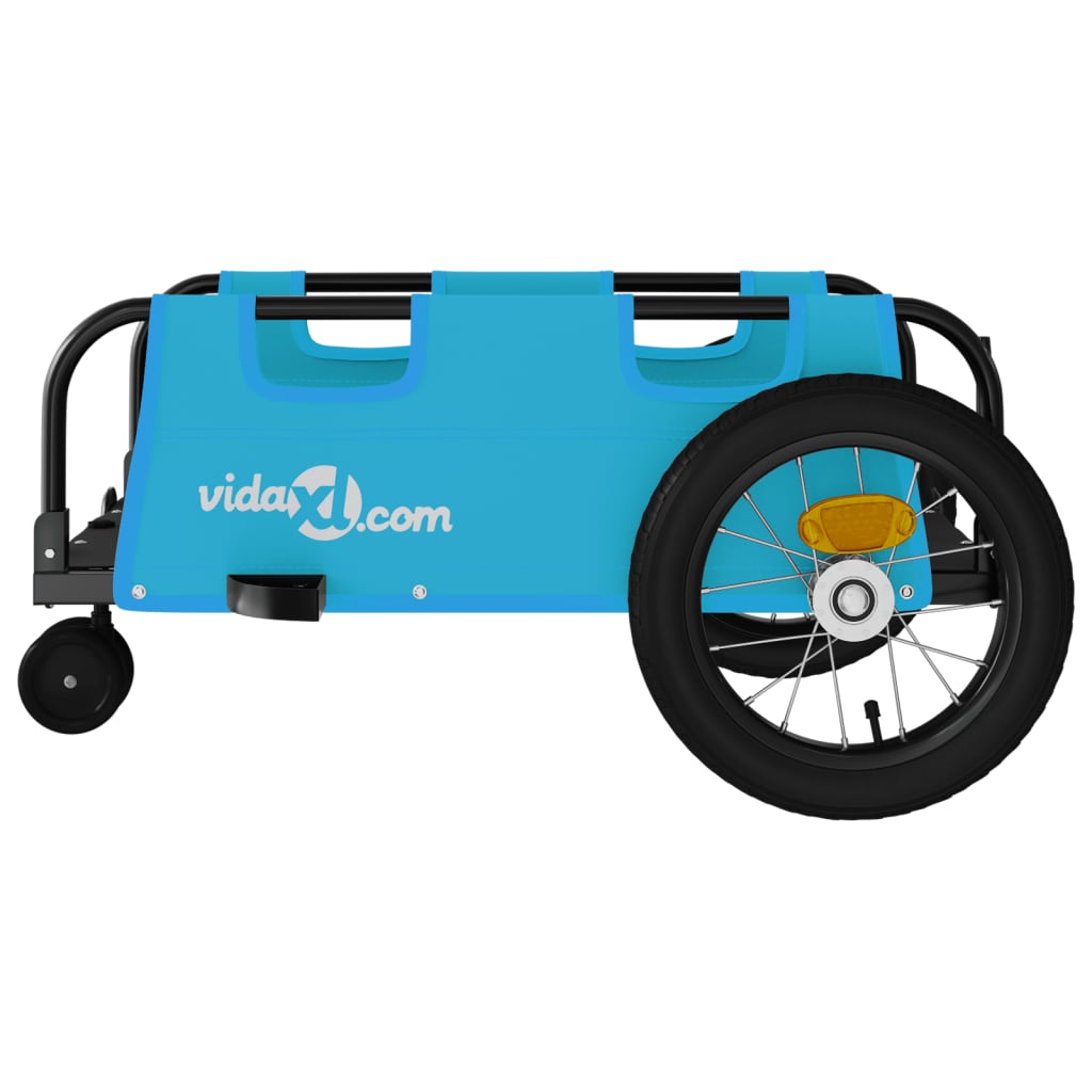 vidaXL Cykelvagn blå oxfordtyg och järn