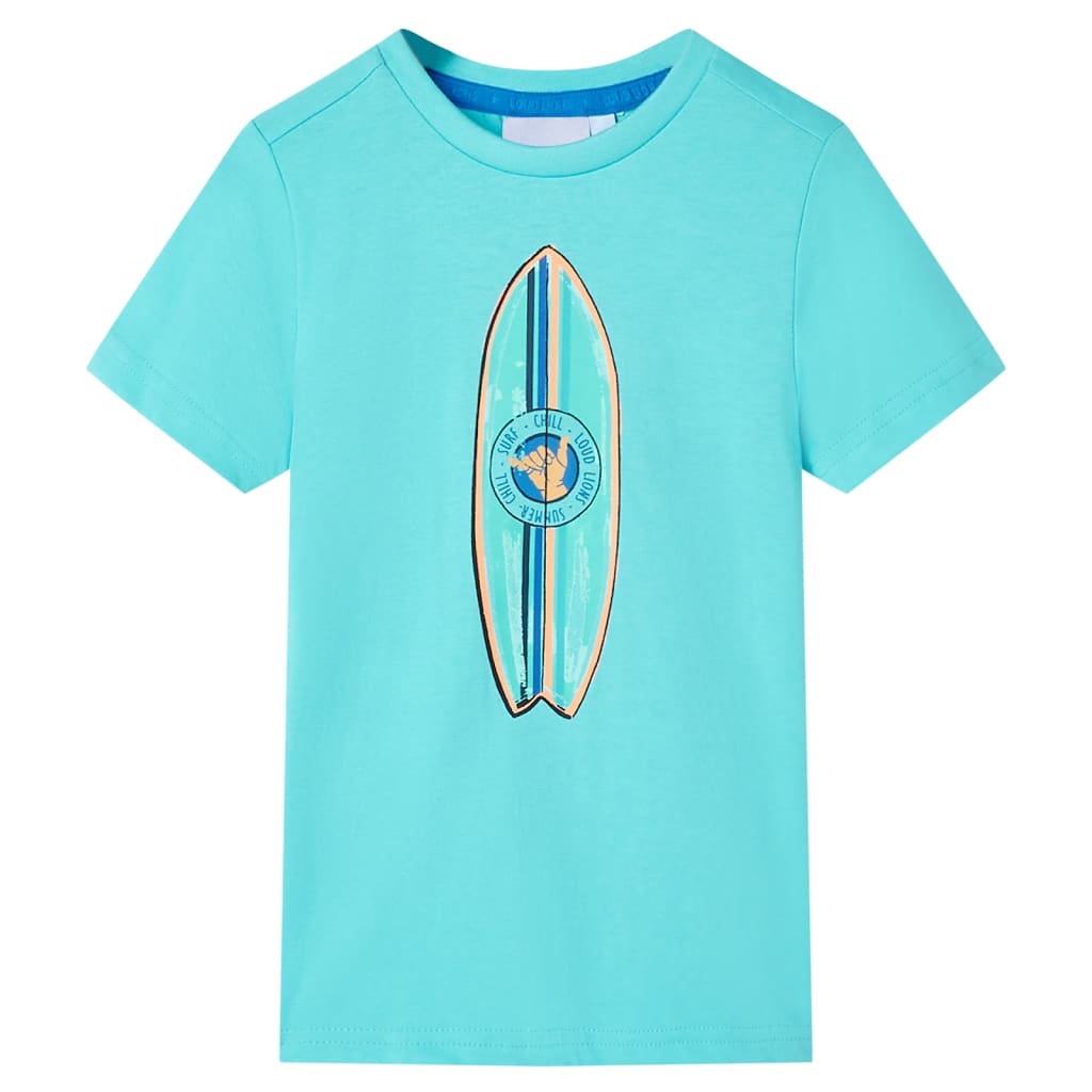 T-shirt med korta ärmar för barn aqua 140