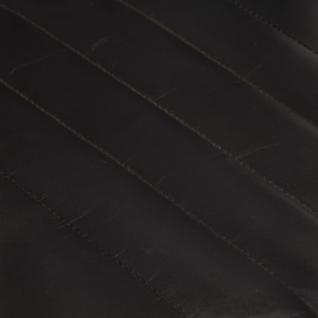 vidaXL Matstolar 2 st svart äkta läder