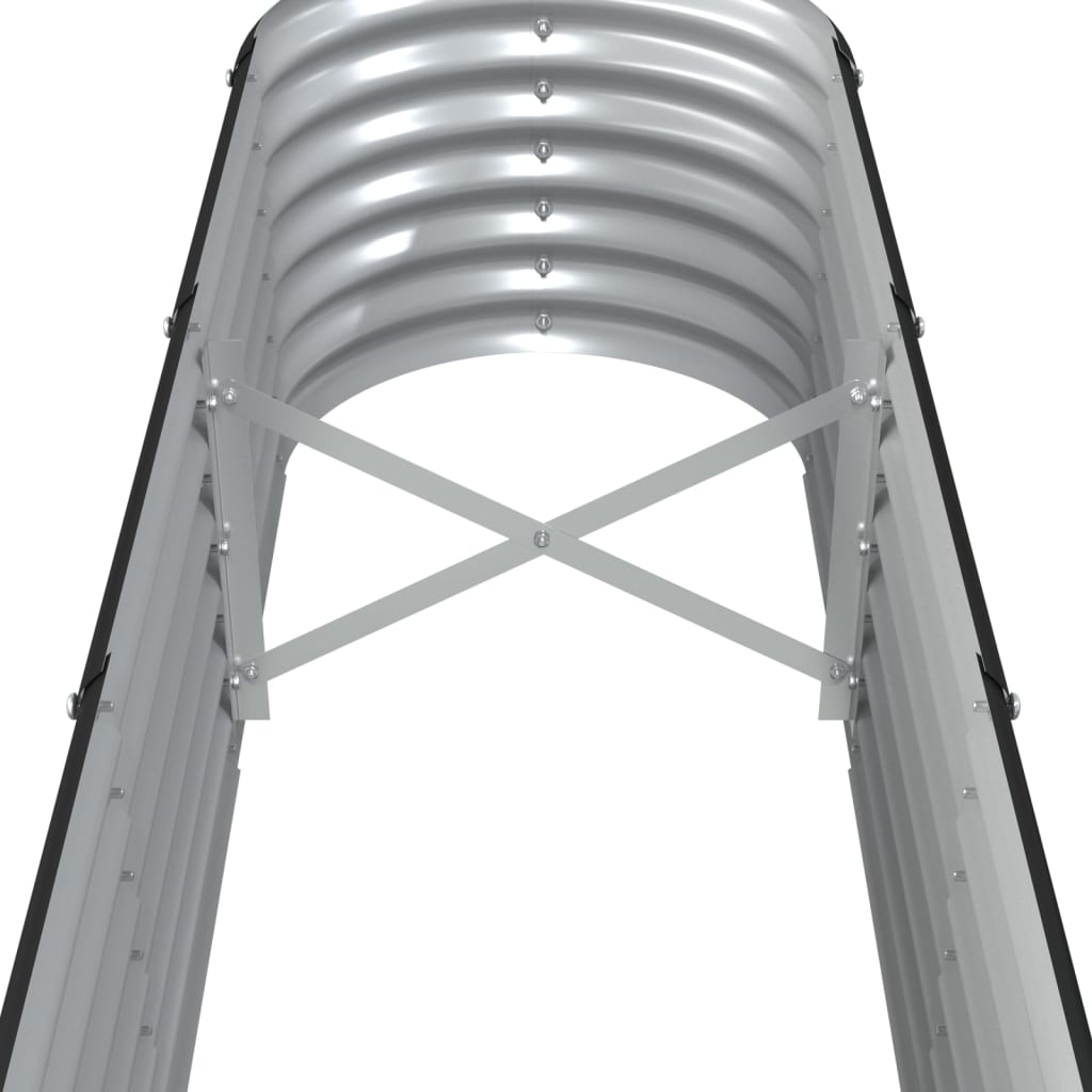 vidaXL Odlingslåda pulverlackerat stål 332x40x36 cm antracit