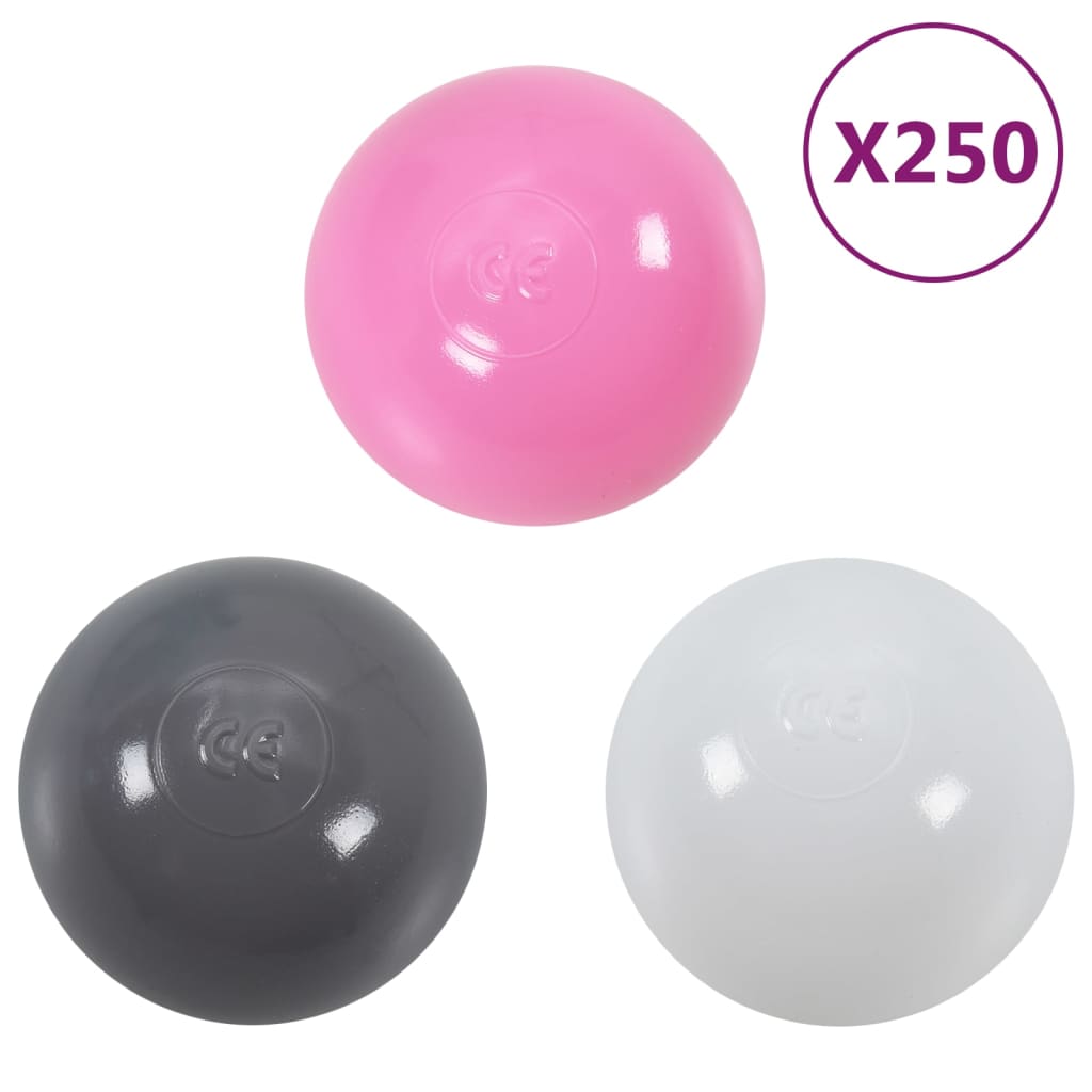 vidaXL Lektunnel med 250 bollar flerfärgad 245 cm polyester