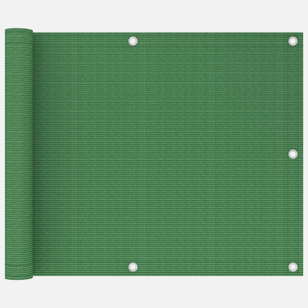 vidaXL Balkongskärm ljusgrön 75x500 cm HDPE