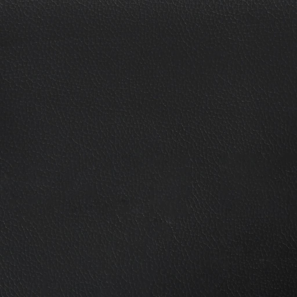 vidaXL 2-sitssoffa med kuddar&dynor svart 120 cm konstläder