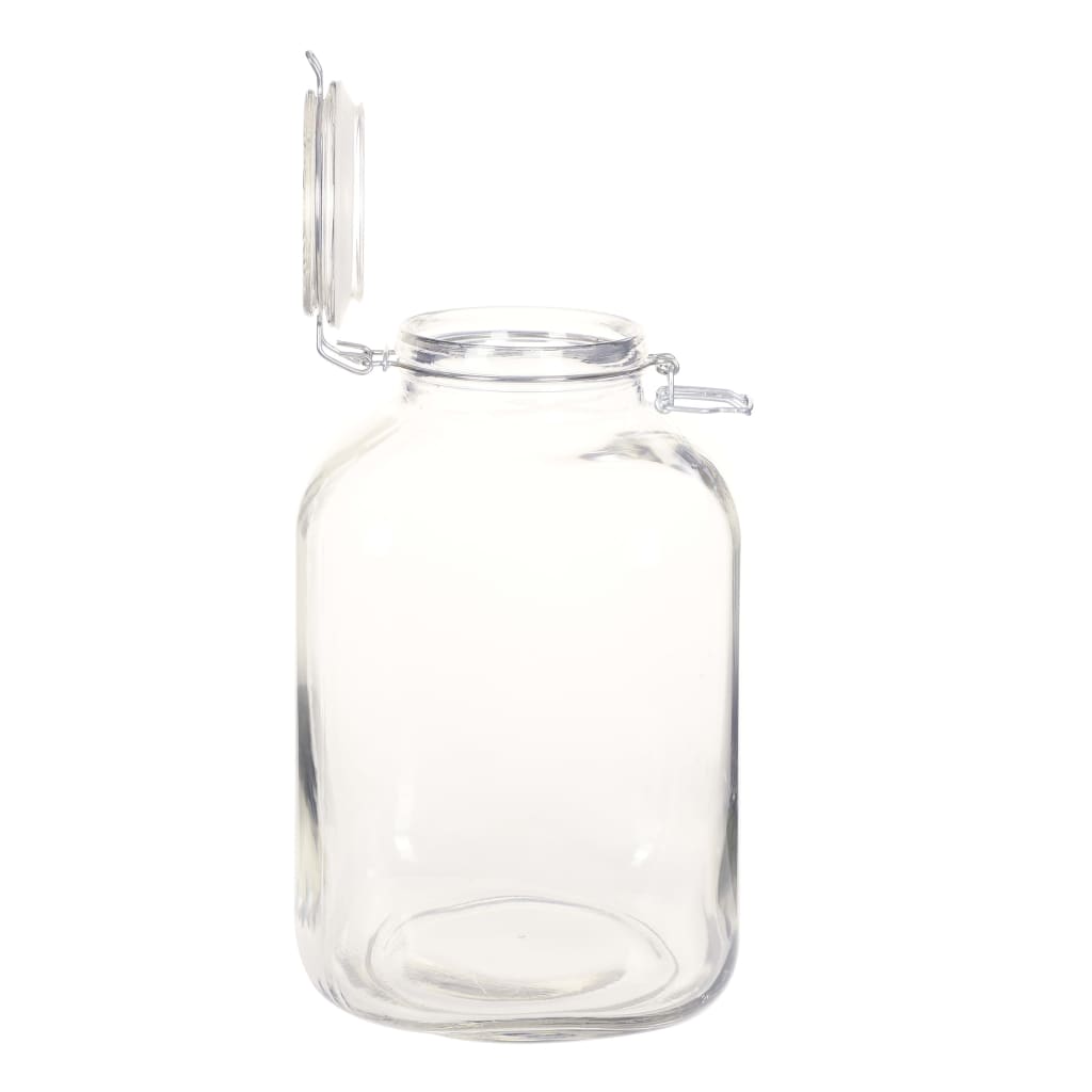 vidaXL Syltburkar i glas med lock 12 st 5 L