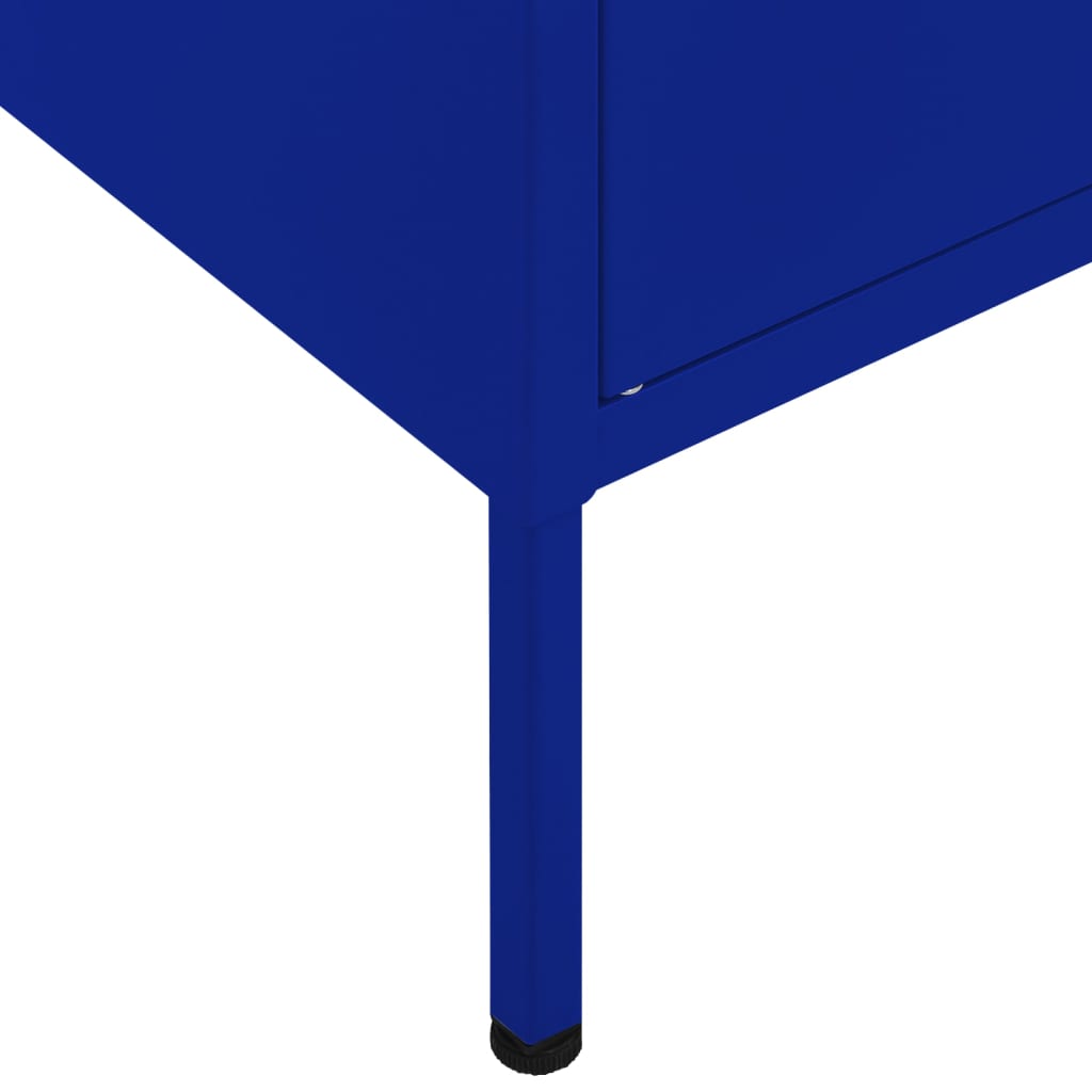 vidaXL Förvaringsskåp marinblå 80x35x101,5 cm stål