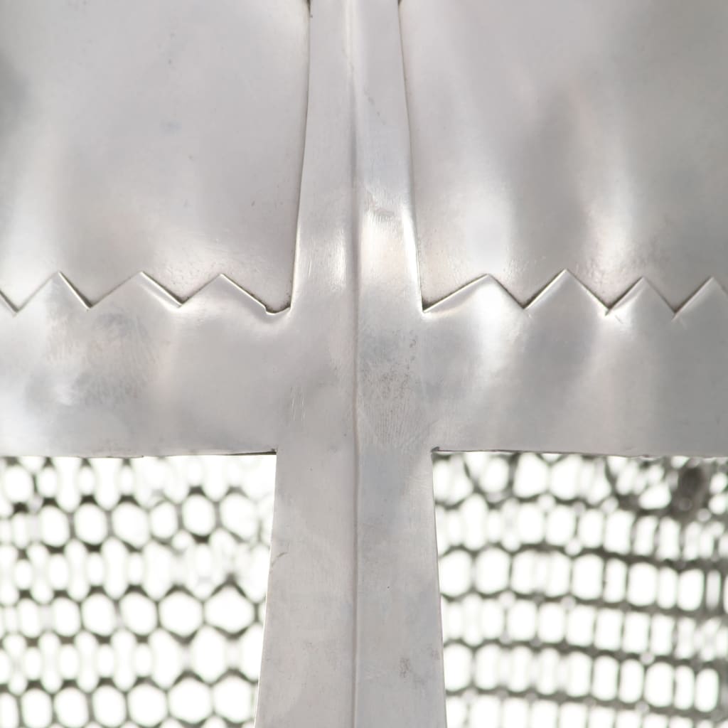 vidaXL Riddarhjälm för LARP replika silver stål