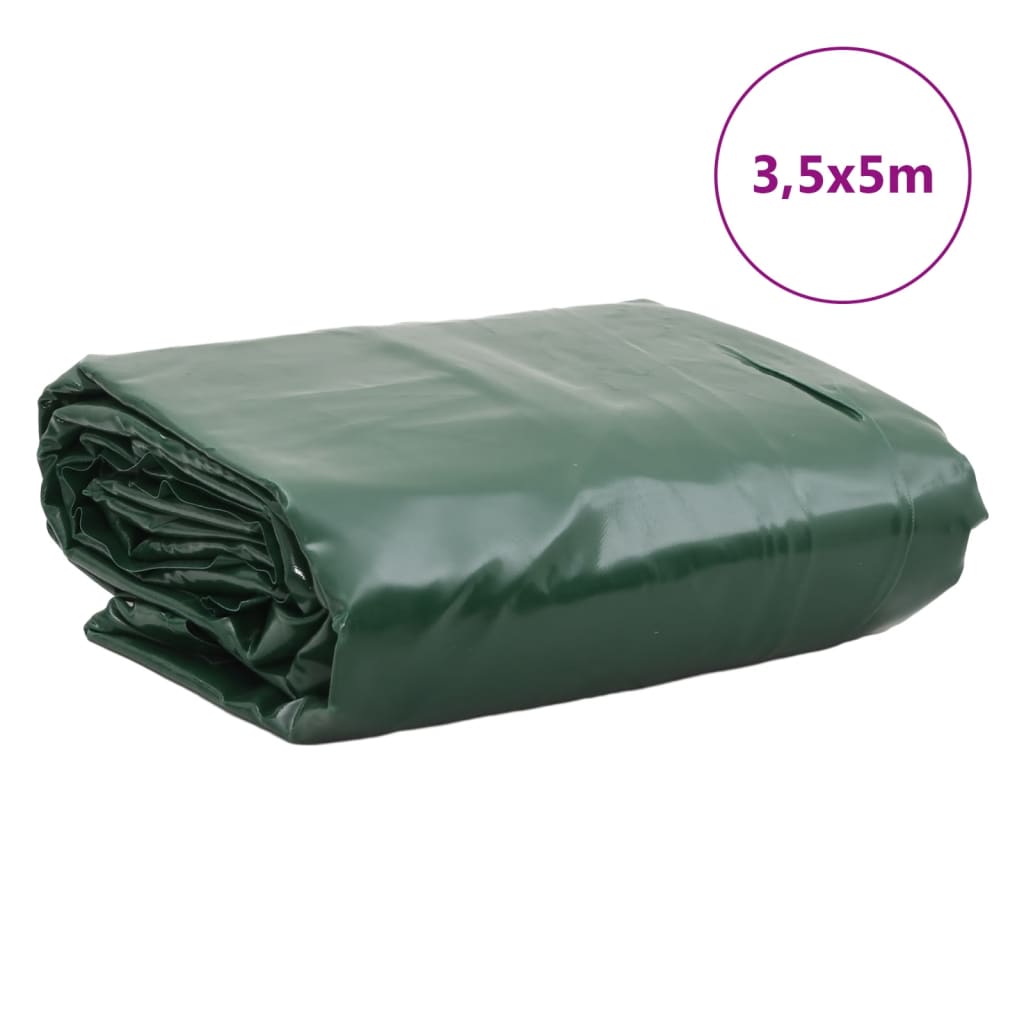 vidaXL Presenning grön 3,5x5 m 650 g/m²