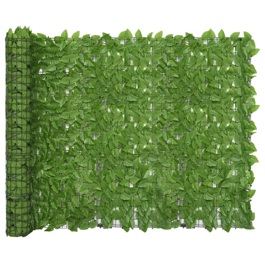 vidaXL Balkongskärm gröna blad 300x150 cm