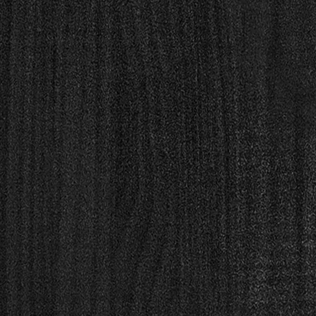 vidaXL Odlingslåda svart 31x31x70 cm massiv furu